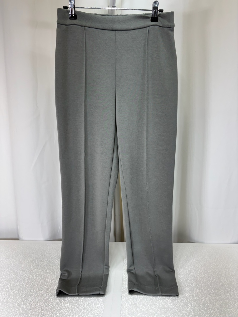 Elie Tahari Sage Gray Straight-Leg Track Pants 3641